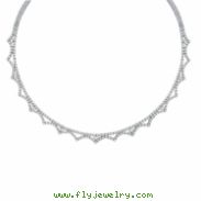 Diamond Necklace, 14K White Gold