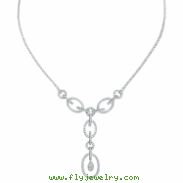 Diamond Necklace, 14K White Gold