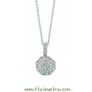 Diamond octagonal shape necklace