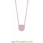 Diamond octagonal shape necklace