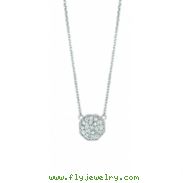 Diamond octagonal shape necklace