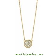 Diamond octagonal shape necklace