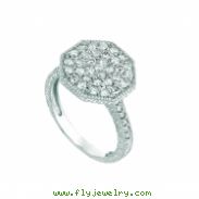 Diamond octagonal shape ring