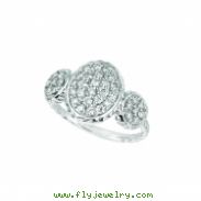 Diamond oval & round shape ring