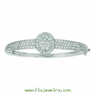 Diamond oval bangle