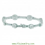 Diamond oval bracelet