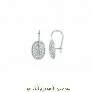 Diamond oval earrings