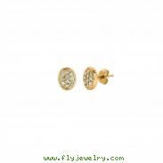 Diamond oval earrings
