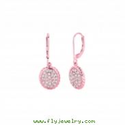 Diamond oval earrings