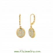 Diamond oval earrings