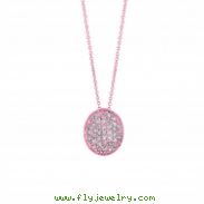 Diamond oval necklace