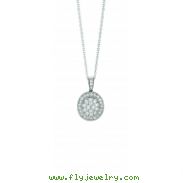 Diamond oval necklace