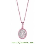 Diamond oval necklace