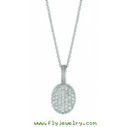 Diamond oval necklace