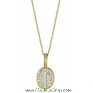 Diamond oval necklace