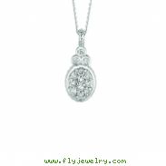 Diamond oval necklace