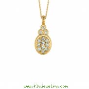 Diamond oval necklace