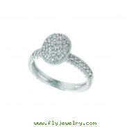 Diamond oval ring