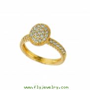 Diamond oval ring