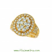 Diamond oval ring