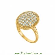 Diamond oval ring