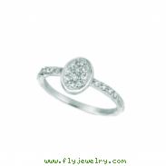 Diamond oval ring