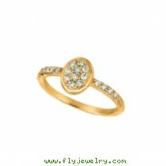 Diamond oval ring