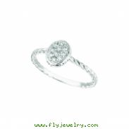 Diamond oval ring