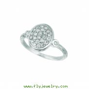 Diamond oval ring