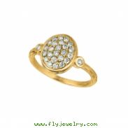 Diamond oval ring