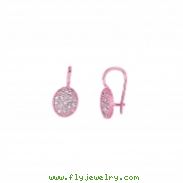 Diamond oval shape earrings