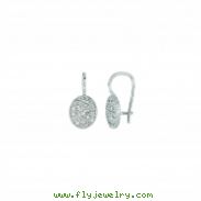 Diamond oval shape earrings