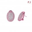 Diamond oval shape earrings