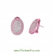 Diamond oval shape earrings