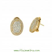 Diamond oval shape earrings