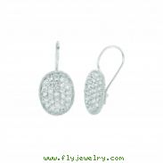 Diamond oval shape earrings