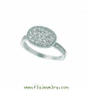 Diamond oval shape ring