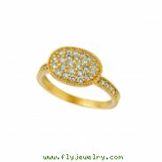 Diamond oval shape ring