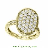 Diamond oval shape ring