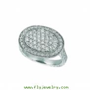 Diamond oval shape ring