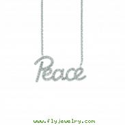 Diamond peace necklace