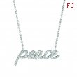 Diamond peace necklace