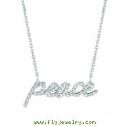 Diamond peace necklace