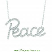 Diamond peace necklace