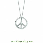 Diamond peace sign necklace