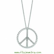 Diamond peace sign necklace