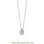 Diamond pear necklace