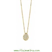 Diamond pear necklace