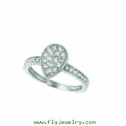 Diamond pear shape ring