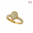 Diamond pear shape ring